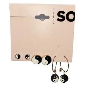 5/15 NWT 3 pairs of Yin Yang earrings